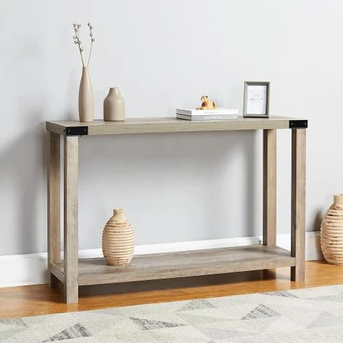 Détail de Table basse gris delavé, design moderne, ROCKPOINT