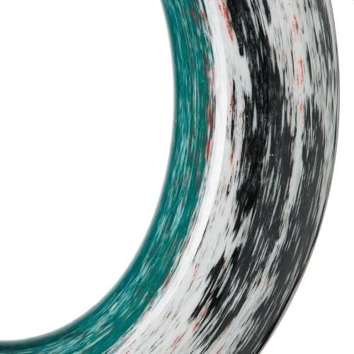 Zoom sur Sculpture Leonardo 064114 Blanc Turquoise 38 cm