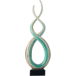 Sculpture Leonardo 064114 Blanc Turquoise 38 cm