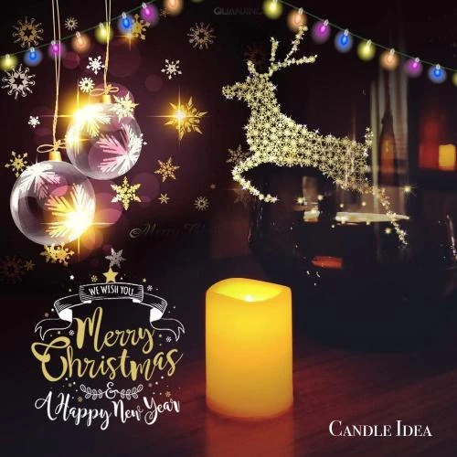 Zoom sur Bougies LED Sans Flamme Vacillante CANDLE IDEA 12 Pièces
