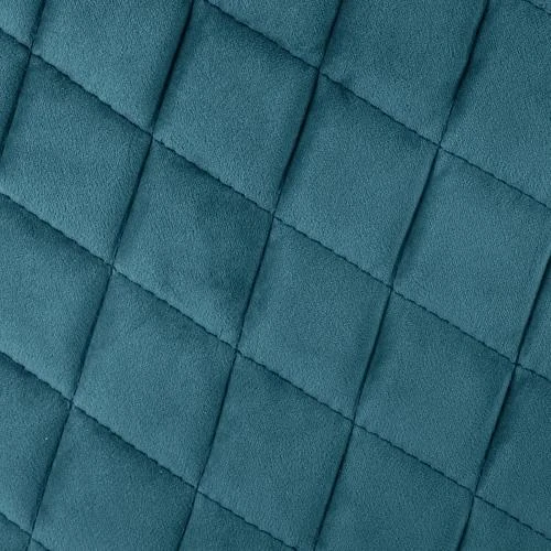 Zoom sur Fauteuil Marlo Velours Bleu Canard, Design Élégant