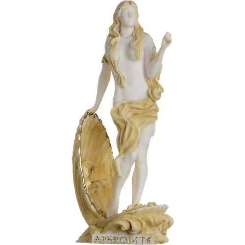 Statue Or Aphrodite Zeus, Fille Déesse Grecque - Vue principale