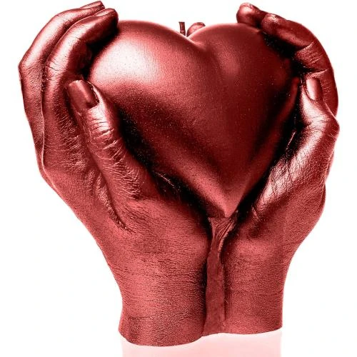Zoom sur Bougie Coeur LOVE Edition, St Valentin, cadeau romantique