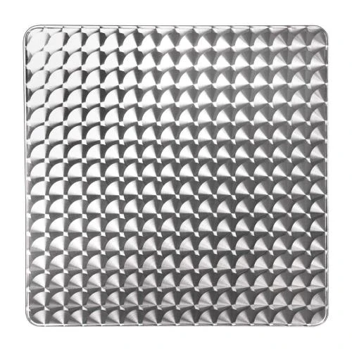 Détail de Table pliante carrée Bolero, acier inoxydable, silver