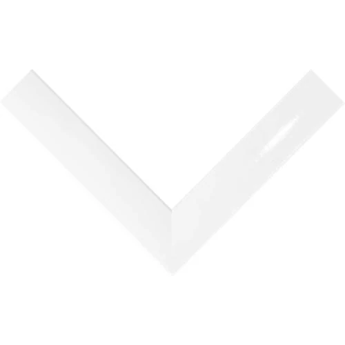 Zoom sur Miroir mural blanc brillant, cadre MDF 35 mm