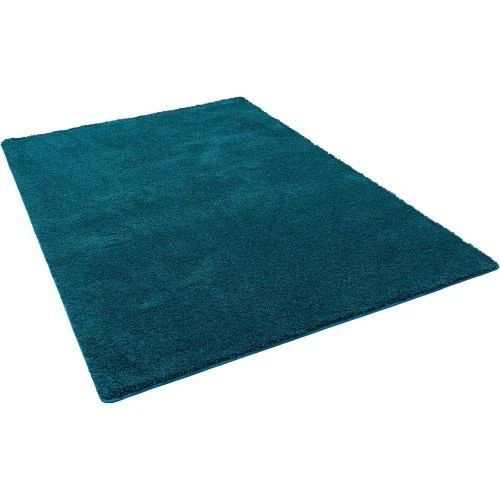 Détail de Tapis Shaggy Poils Longs Sarcelle Bleu Verde