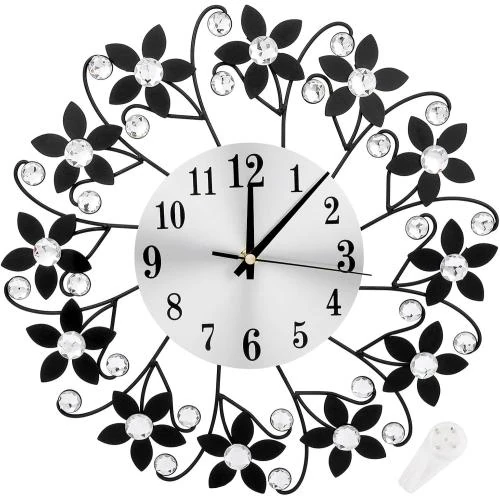 Horloge Murale Design Moderne Serlium, Pendule 3D Silencieuse - Vue principale