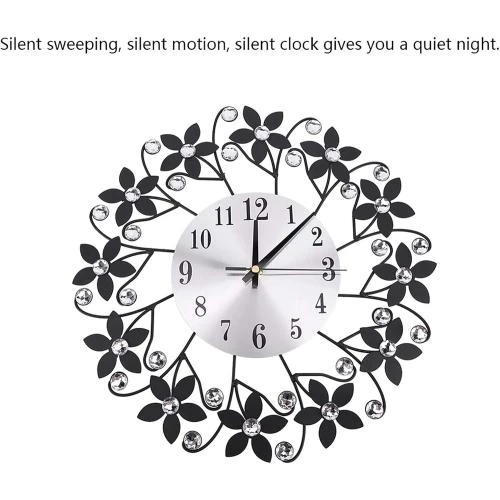 Détail de Horloge Murale Design Moderne Serlium, Pendule 3D Silencieuse