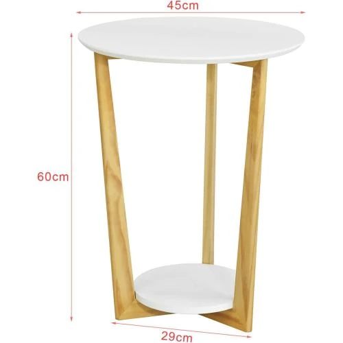 Détail de Table Basse Ronde SoBuy, Gueridon, 3 Pieds, Café