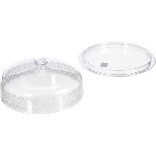 Zoom sur Assiette à tarte transparente COSMOPLAST, modèle 6425