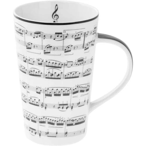 Tasse à latte porcelaine fine, motif musique, Lesser Amp Pavey - Vue principale