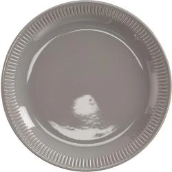 Assiettes en céramique, lot de 4, Lenox, gris, blanc en situation