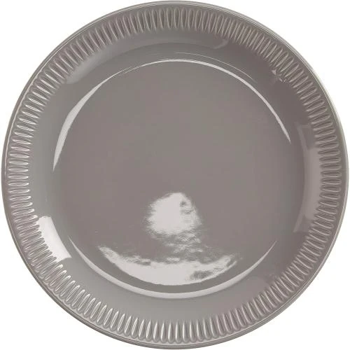 Détail de Assiettes en céramique, lot de 4, Lenox, gris, blanc