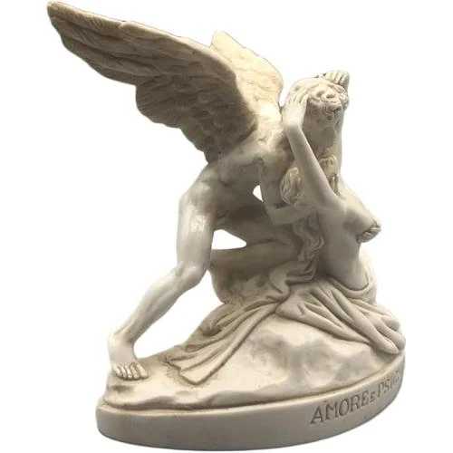 Zoom sur Buste Statue Amour Psyche, Sculpture Marbre Résine, Generico