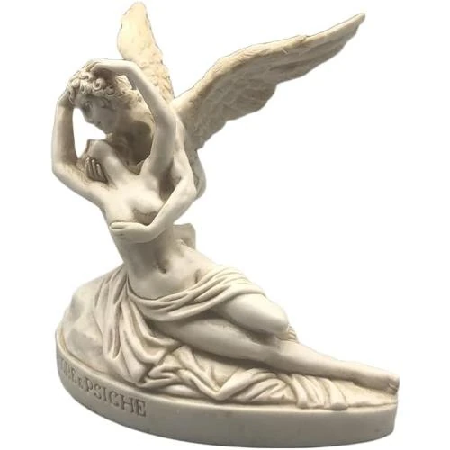 Détail de Buste Statue Amour Psyche, Sculpture Marbre Résine, Generico