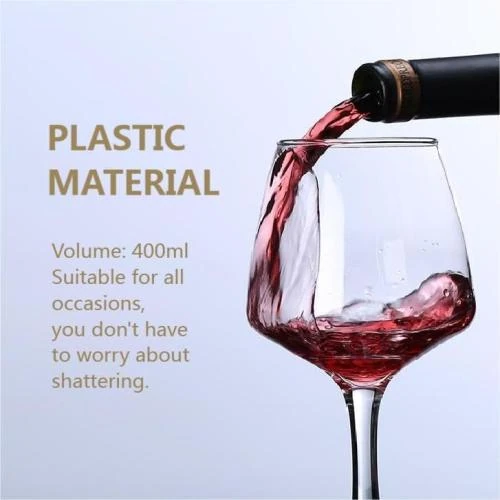 Zoom sur IVEOPPE Verres à vin incassables, lot de 2, 440 ml