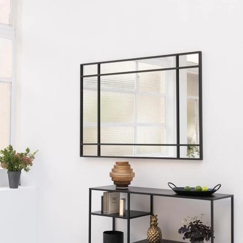 Zoom sur Miroir verrière Wallis métal Art Deco DECOCLICO