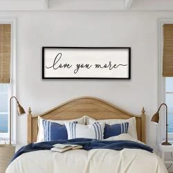 Panneau mural vintage Love You More, décoration minimaliste noir