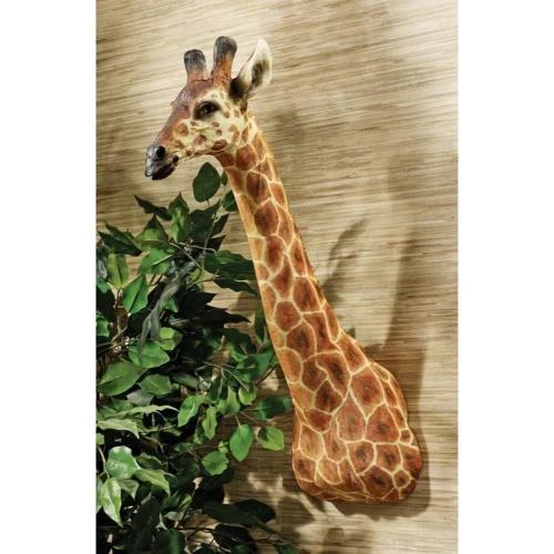Sculpture Murale Girafe Africain Design Toscano Multicolore - Vue principale