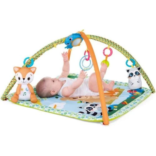 Détail de Tapis de Gym Chicco Forêt, 5 Jouets Suspendus, Musique