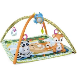 Tapis de Gym Chicco Forêt, 5 Jouets Suspendus, Musique