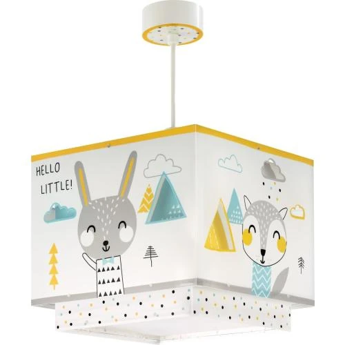 Zoom sur Lampe suspension enfant Hello Little, animaux colorés