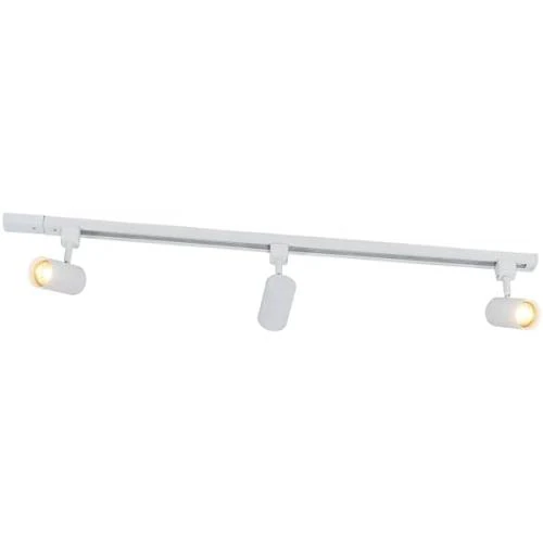 Plafonnier QAZQA rail spot 3 lumières LED blanc moderne - Vue principale
