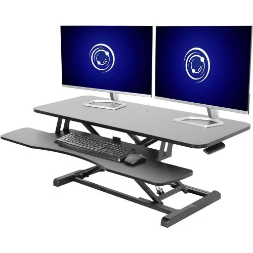 Vivo Desk V042KB Rehausseur Assis Debout, Double Moniteur - Vue principale