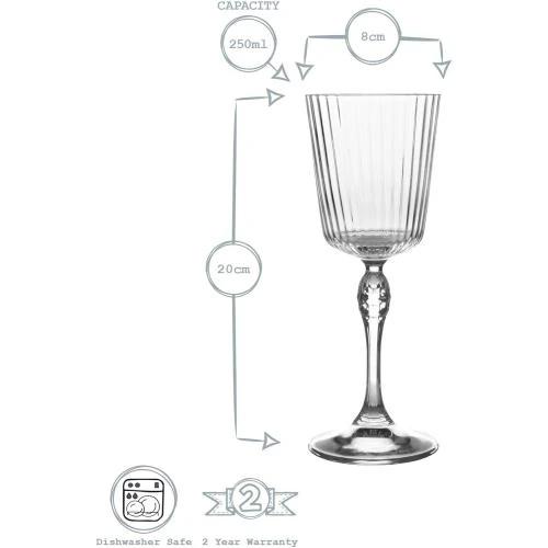 Zoom sur Verres à cocktail Bormioli Rocco America, 24cl, Set 6