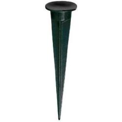 Piquet en plastique noir pour lampe extérieure, jardin, terrasse en situation