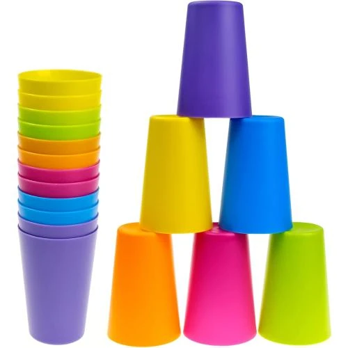 Gobelets en plastique colorés, 12 pièces, Generique - Vue principale