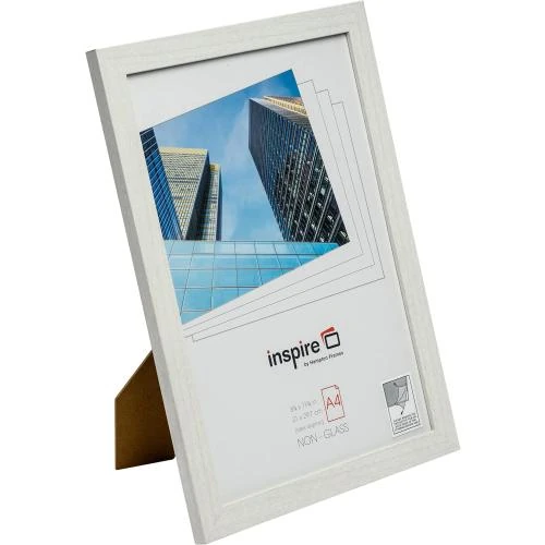 Détail de Cadre photo plexiglas Blanc Hampton Frames BERA4NG A4
