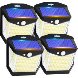 Lampe Solaire Extérieure 248 LED, Détecteur Mouvement, Étanche