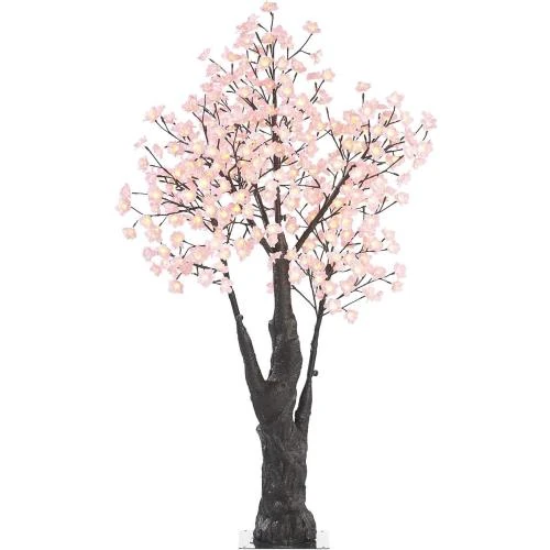 Arbre LED Cerisier 384 fleurs lumineuses blanc chaud - Vue principale