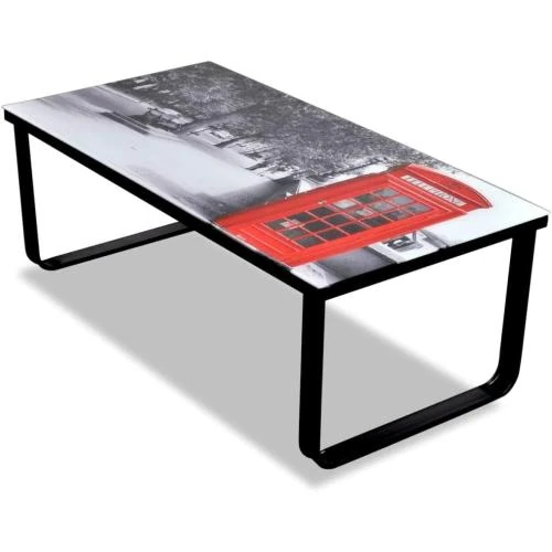 Table Basse Verre Design Cabine Téléphonique Vidaxl - Vue principale