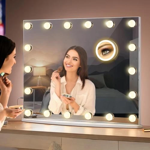 Miroir de table Hollywood LUXFURNI, design élégant, moderne - Vue principale
