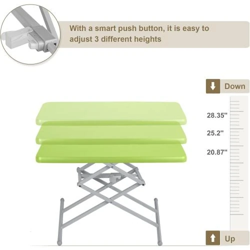 Zoom sur Table Pliable Explore Land, Plateau Réglable, Vert