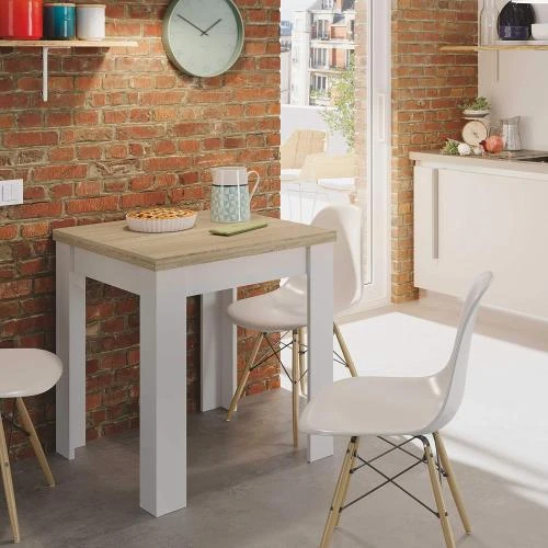 Détail de Table auxiliaire extensible mélamine LOUNGITUDE, design moderne
