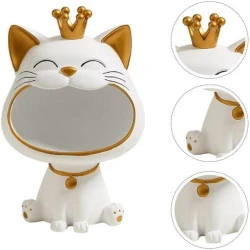 Umikk Boîte rangement bijoux, sculpture chat résine