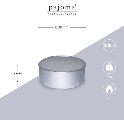Zoom sur Bougies chauffe-plat non parfumées Pajoma, 300 unités
