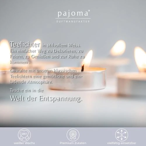 Détail de Bougies chauffe-plat non parfumées Pajoma, 300 unités