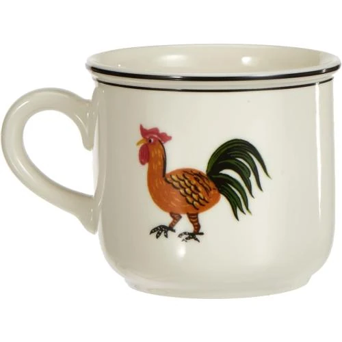 Détail de Tasse café porcelaine rouge Villeroy Boch élégante