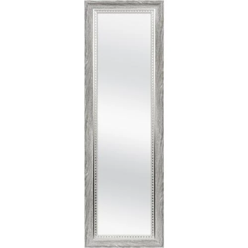 Miroir de Porte Gris Rustique, Accents en Relief - Vue principale