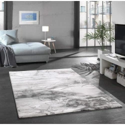 Tapis marbre, fibres lustrées, gris, décoration intérieure
