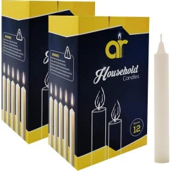 Bougies ménage non parfumées, Generic, lot 2 paquets 12