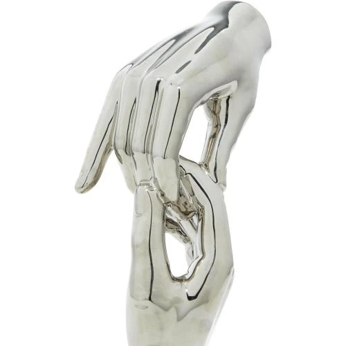 Détail de Chargeur Sculpture Argent Mains Céramique Deco 79