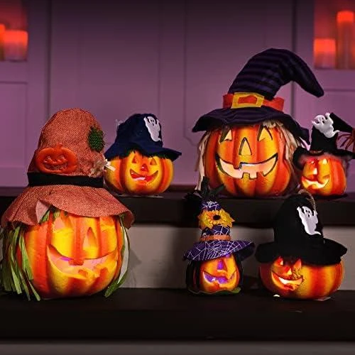 Citrouilles décoratives mousse Halloween, lot de 6 pièces - Vue principale