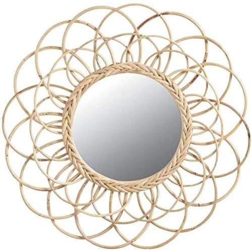 Miroir rotin Fleur AUBRY GASPARD, décoration intérieure - Vue principale