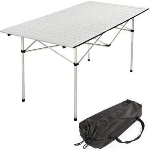 Table enroulable aluminium légère, pique-nique, camping, jardin - Vue principale