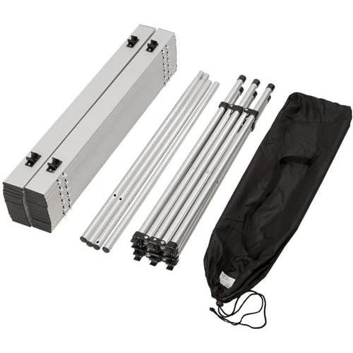 Zoom sur Table enroulable aluminium légère, pique-nique, camping, jardin